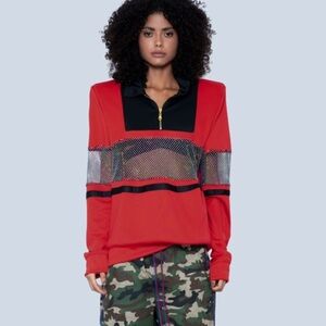 MRS. KEEPA Limited Edition Upcycled Red Sweater sz 34/36 sz XS/S